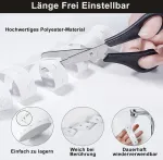Nadisean 16 m balta elastinė juosta su sagų kilpelėmis, 20 mm plok&scaron;čia siuvimo elastinė juosta su sagų skylutėmis, elastinė juosta su sagų skylutėmis, tvirta perforuota elastinė juosta su 12 sagų siuvimui, mezgimui