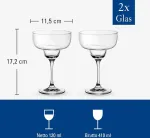 Villeroy & Boch Purismo Martini taurių rinkinys, 2 vnt., skaidrus, galima plauti indaplovėje, kokteilinės taurės, ilgo gėrimo taurės, kokteilių taurės, kri&scaron;tolinio stiklo taurė