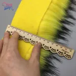 Furryvalley dirbtinio kailio apvadas, imituojantis lapės, kiaunės, &scaron;uns kailį, rankų darbo medžiaga, pūkeliai papuo&scaron;alams, &scaron;lepetėms, apykaklėms, mink&scaron;tų žaislų dekoravimui, 2 jardai (aukso geltonumo)