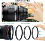 10 dalių (82 ~ 43 mm) filtro žiedų adapterių rinkinys, skirtas visų markių žiedų mažinimo rinkiniui, uv nd cpl 82-77 mm/77-72 mm/72-67 mm/67-62 mm/62-58 mm/58-55 mm/55-52 mm/52-49 mm/49-46 mm/46-43 mm + objektyvo valymas