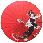 Kinų skėtis antikvarinio stiliaus &scaron;ilkinis kimono