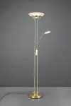 Reality Leuchten Orson R40073508 Led grindinis &scaron;viestuvas, metalas, žalvario spalvos, matinis stiklas, alabastro baltumo, su 27 W Led + 4,5 W Led, reguliuojamas