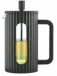 Virdulys Klausberg arbatos kavos žolelių užplikymo indas su stūmokliu French Press juodas 600 ml