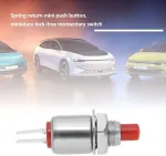 Emagtech mikrominiatiūrinis Ds-402 mini mygtukinis jungiklis 2 kontaktų momentinis be fiksavimo Off (on) Spst 125v 1a 5mm raudonas, 5 vnt.