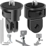 Objektyvas Aliuminio Trikojo Adapteris 1/4" Kameroms, 360&deg; Reguliuojamas