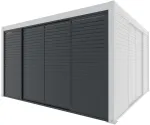 Stumdoma žaliuzių sienelė pavėsinei Pergola Nova Lux Alu 4 m