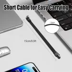 Yacsejao 90 laipsnių Usb C į Usb C kabelis, stačiu kampu Usb C 2.0 plok&scaron;čias duomenų kabelis, 15 cm / 0,5 pėdos Type-c Male į Male, trumpas įkrovimo kabelis telefonams, ne&scaron;iojamam kompiuteriui, automobiliniams įkrovikliams (&scaron;oninis į de&scaron;inį kampą)