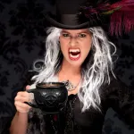 Puodelis 3d Novelty Mug Gothic Tea Cup Porcelain Halloween Mug Coffee Cup Novelty Goth Cosplay Supplies