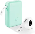 Vretti Mini etikečių spausdintuvas, Hp2 ne&scaron;iojamas bluetooth etikečių spausdintuvas sandėliavimui, siuntimui, brūk&scaron;niniams kodams, pa&scaron;tui, biurui, namams, organizavimui, etikečių spausdinimo ma&scaron;ina su daugybe &scaron;ablonų