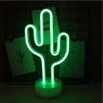 Niwwin neoninė &scaron;viesos figūrėlė, led sienų dekoracija, naktinė lemputė, neoninė lemputė maitinama usb/baterijomis kalėdoms, gimtadienio dovana, vakarėliui, vaikams, svetainei, vestuvių dekoras (kaktusas)