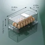 Yekoumax &scaron;aldytuvo organizatorius, &scaron;aldytuvo stalčiai su rankena, sudedamas skaidrus konteineris virtuvėms, &scaron;aldikliams, spintelėms - be Bpa (2 vnt., 30 x 14,6 x 11,5 cm)