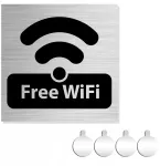 Nerūdijančio plieno lentelė ant durų/sienos Free Wifi Internet 10x10 Aliuminio