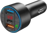 Peiying Transmiter automobilinis FM su funkcija BT (2x USB + USB-C)