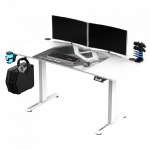 Žaidimų stalas Ultradesk LEVEL V2, 140 x 68 cm, Baltos spalvos