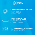 EXS Cooling 54mm Latex Condoms 144-Pack Silicone Lubricated Mint Effect