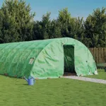 &Scaron;iltnamis su plieno rėmu, žalios spalvos, 22x5x2,3m, 110m&sup2;