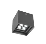 12W LED pavir&scaron;inis fasado &scaron;viestuvas HUB, tamsiai pilkas, 3000K, 90229