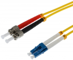 helos LWL Patchkabel OS2 Duplex 3,0mm LC-ST 9/125&micro;m gelb 2m LSZH