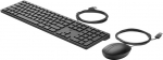 HP su laidu Desktop 320MK Klaviatūra ir pelė, Full-size (100%), su laidu, USB, Juodas, su pele