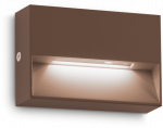 Sieninis &scaron;viestuvas Ideal Lux 1,5W LED sieninis fasado &scaron;viestuvas DEDRA, kavos sp., 3000K, IP65, 316895