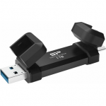Silicon Power Portable I&scaron;orinis kietasis diskas SSD | DS72 | 1000 GB | USB Type-A, USB Type-C 3.2 Gen 2 | Juodas