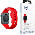 3mk silikoninė Watch apyrankė Apple Watch 42 / 44 / 45 / 49 mm - raudonos spalvos