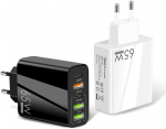 Avernus Greitasis sienins USB įkroviklis 5in1 2 x USB-C, 3 x USB, 65W