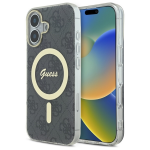 Guess GUHMP16MH4STK Apple iPhone 16 Plus 6.7' dėklas telefonui juodos spalvos IML 4G MagSafe