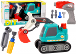 Lean Toys Vaiki&scaron;kas surenkamas vik&scaron;rinis ekskavatorius