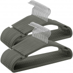 Songmics 50 drabužių pakabų rinkinys 43 x 21 cm pilkos spalvos