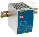 Mean Well MAITINIMO TAIKYMAS DIN bėgeliui 480W 24V 20A
