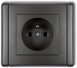 Karlik Elektrotechnik 11FGP-1zp FLEXI Vienas lizdas su 2P+Z grafitu arba be jo 11FGP-1zp