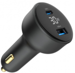 Auto lādētājs Gembird 2-port USB Car Fast Charger 30W Juodas