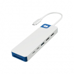 Targus &bdquo;Hyper HyperDrive Flex&ldquo; 9 prievadų dviguba 4K HDMI jungtis, Baltas/Mėlyna | HD4103BUGL | HDMI jungčių kiekis: 2
