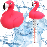 Realprices Plaukiojantis baseino termometras SPA baseino vandens temperatūrai Flamingo virvelė