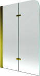 Vonios sienelė Mexen Felix II, 100 x 140 cm, Gold/Transparent