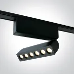 6W LED &scaron;viestuvas į magnetines sistemas FLAT, juodas, 3000/4000/5000K, 48V, 24&deg;, 43106FA/B/V