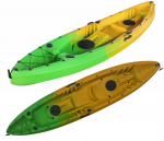 Dvivietė Sit-On-Top baidarė AMBER COMPANION, 365 x 88 x 48 cm, 30 kg, HDPE, Geltona Žalia