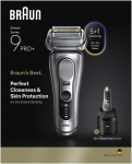 Braun 9667CC Barzdaskutė Series 9 PRO+ Clean&Charge / sidabrinis