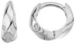 Hot Diamonds Twisted sidabrinis earrings with diamonds Much Loved DE869