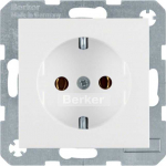 Hager S1/B3/B7/STIKLINIS Baltas MODULIS 1X SCHUKO LIZDAS - 41438989