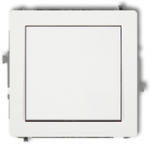 Karlik Elektrotechnik 25DWP-4.1 DECO Vienpolis normaliai atidaromas jungiklio mechanizmas (vienas mygtukas, be piktogramos), matinė balta 25DWP-4.1