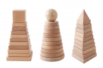 Beleduc medinės piramidės, 3 formos (18040)