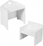 Relaxdays Vaikų stalas ir kėdė komplektas, 48.5x38x30 cm, balta, MDF
