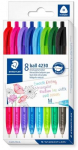Staedtler Ball 4230, Segtukas, Užsegamas i&scaron;traukiamas tu&scaron;inukas, Daugkartinis, Įvairių spalvų, 8 vnt., Vidutinis