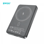 BWOO P82 BO 10000mah 15w power bank wireless charging dark pilkas