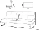 Beliani I&scaron;skleidžiama 3 vietų sofa FROYA tamsiai pilka