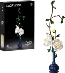 Konstruktoriaus kaladėlės CaDA Gėlės gėlių rinkinys Serene Indigo 47,9 cm C59033W 324 elementai