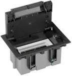 Kontakt-Simon Simon Connect grindų dėžutė KF atsp. SF110/14 reg. 93-128mm 2 x K45 moduliai grafito spalvos (KF210/14)
