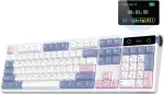 EPOMAKER belaidė mechaninė klaviatūra su ekranu, RGB, 10000 mAh baterija, TH108 PRO